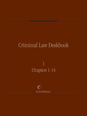 cover image of Criminal Law Desk Book